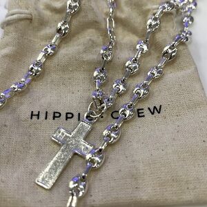 HIPPIE CREW Necklace composed of silver chain with links /Calabrote BRAND NEW
